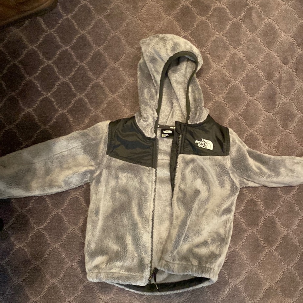 EUC North Face Gray Oso Hoodie Jacket 18-24 months